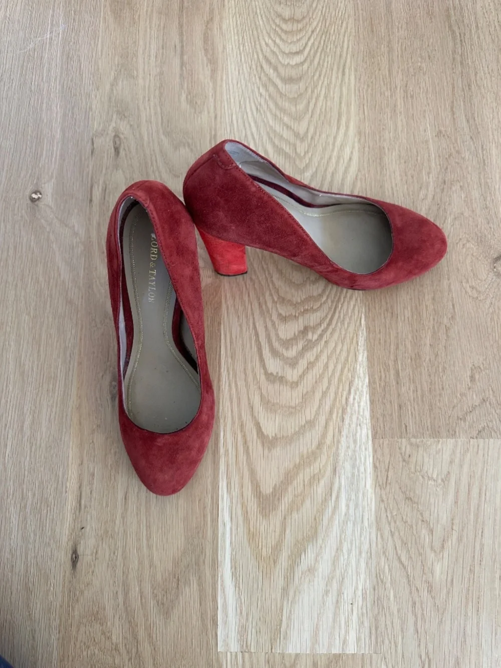 Red Suede Pumps